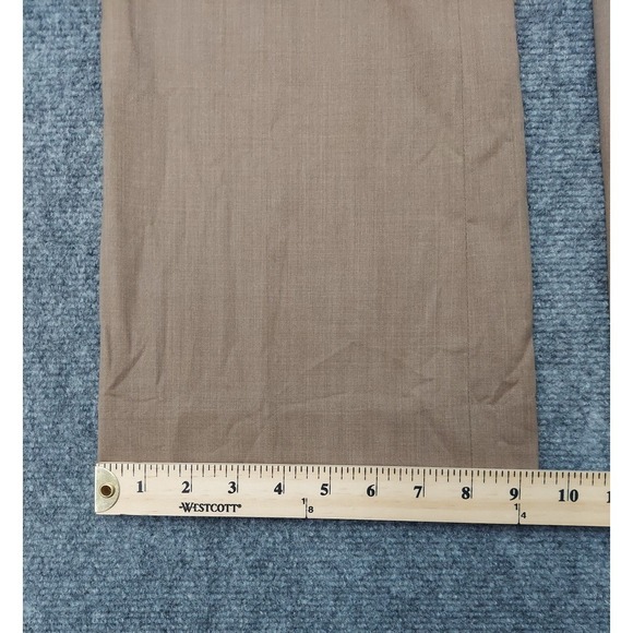 Lafayette 148 Pants 4 Brown Menswear Trousers Wide Leg Flare Career Slacks - Picture 2 of 11